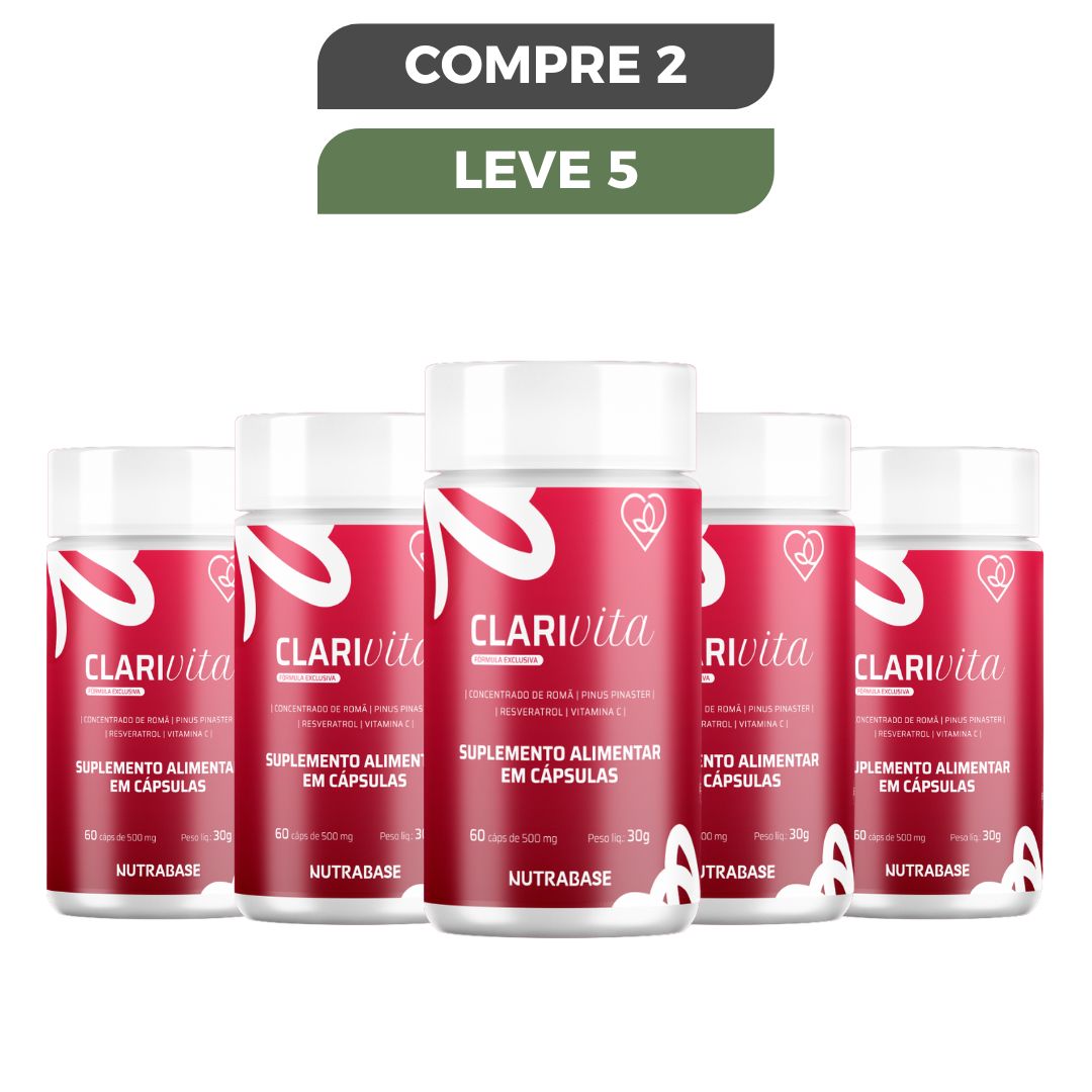 Clarivita | 60 caps 500 mg - Proteção Que Sua Pele Merece + Frete Grátis